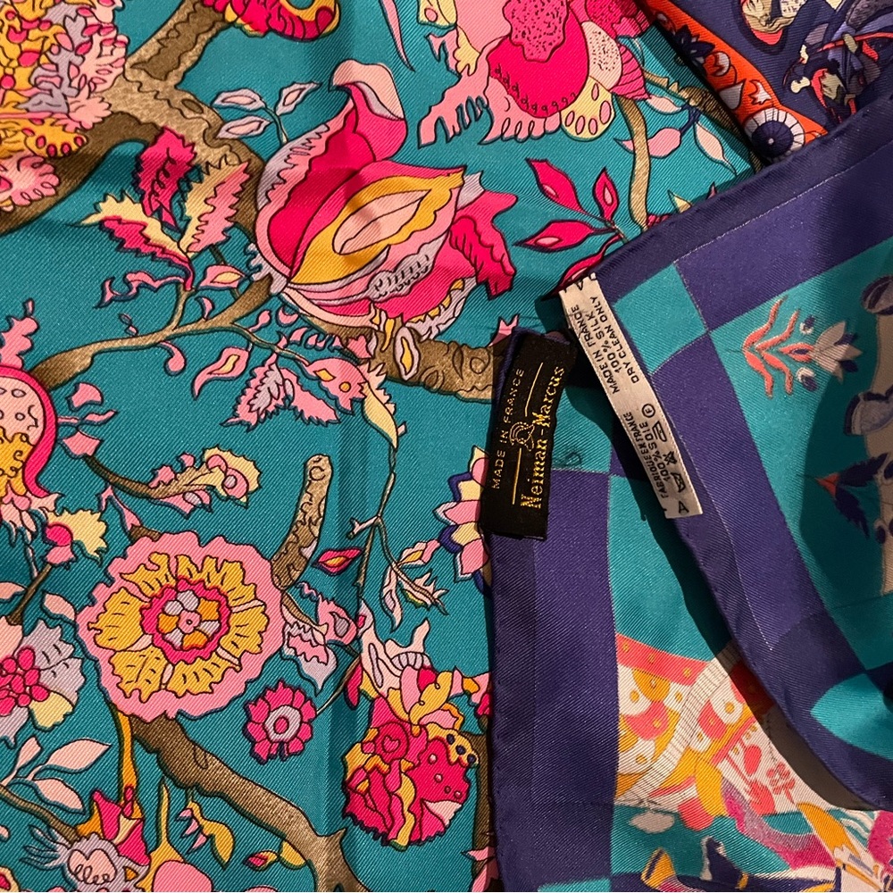 RARE Vintage (90s)Hermes Silk Twill “Fantaisies Indiennes" by Loïc Dubigeon … - Picture 10 of 10